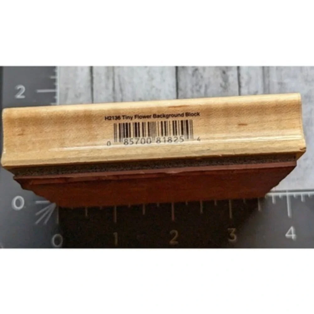 Hero Arts Tiny Flower Background Block H2136 Rubber Stamp Wood #H40